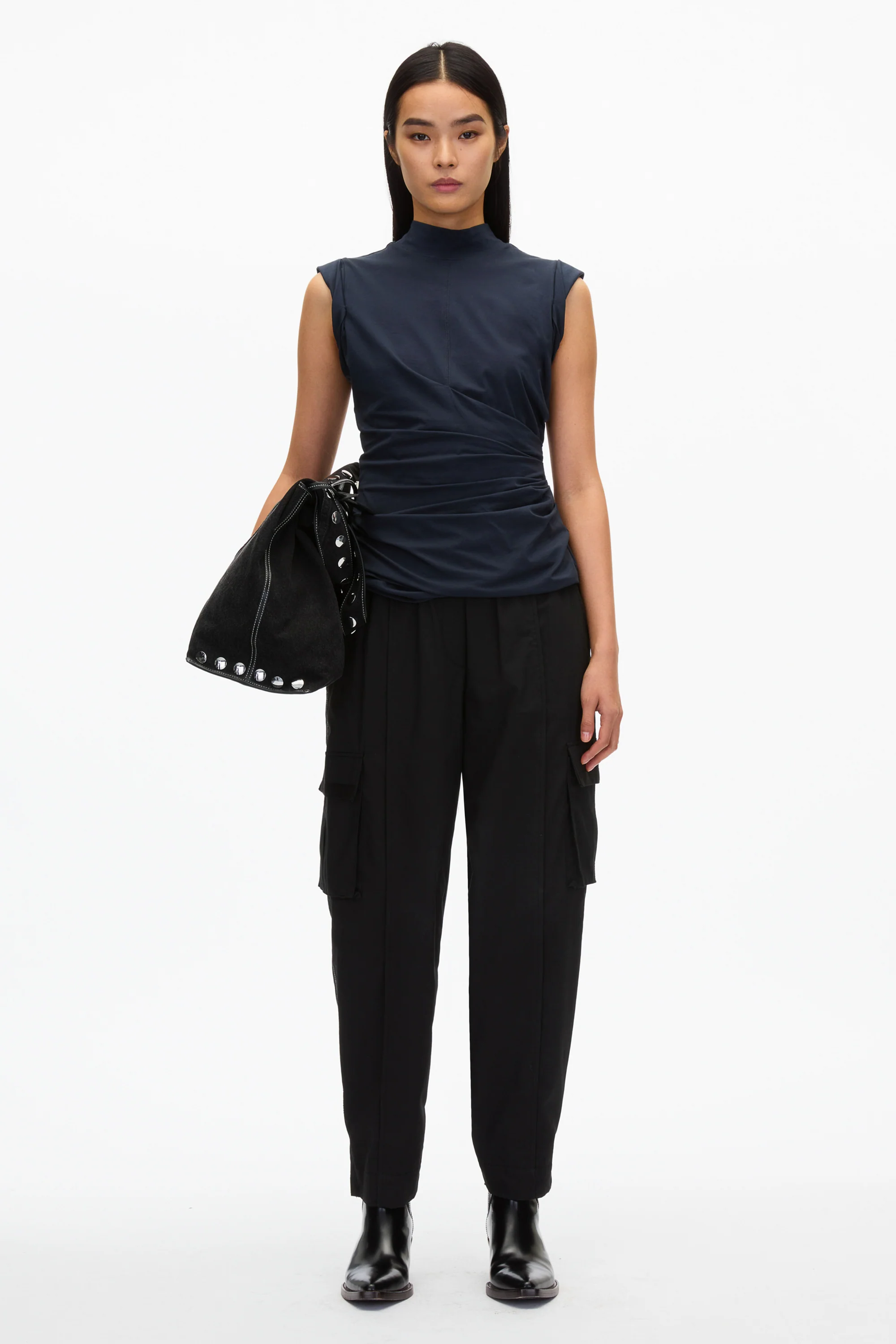 Draped Mockneck Tank - Image 5