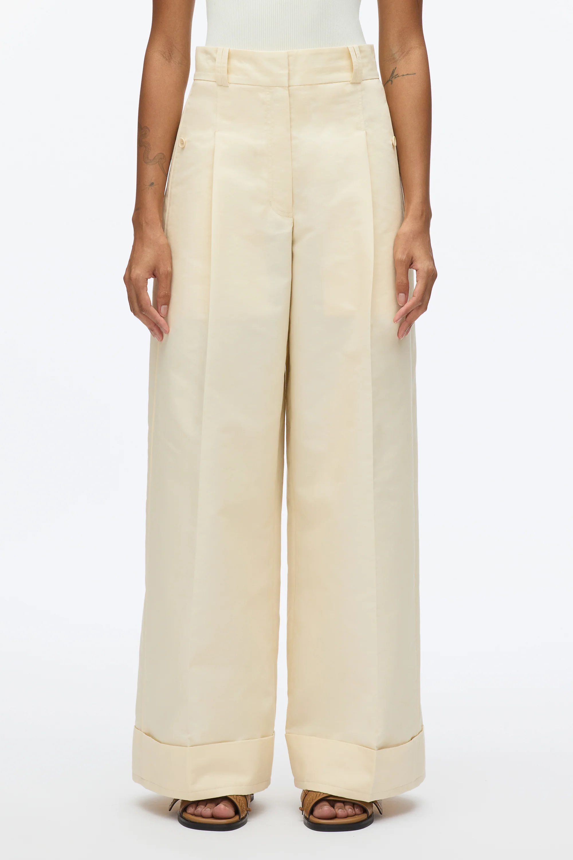 Pleated Wide Leg Trouser - Image 8