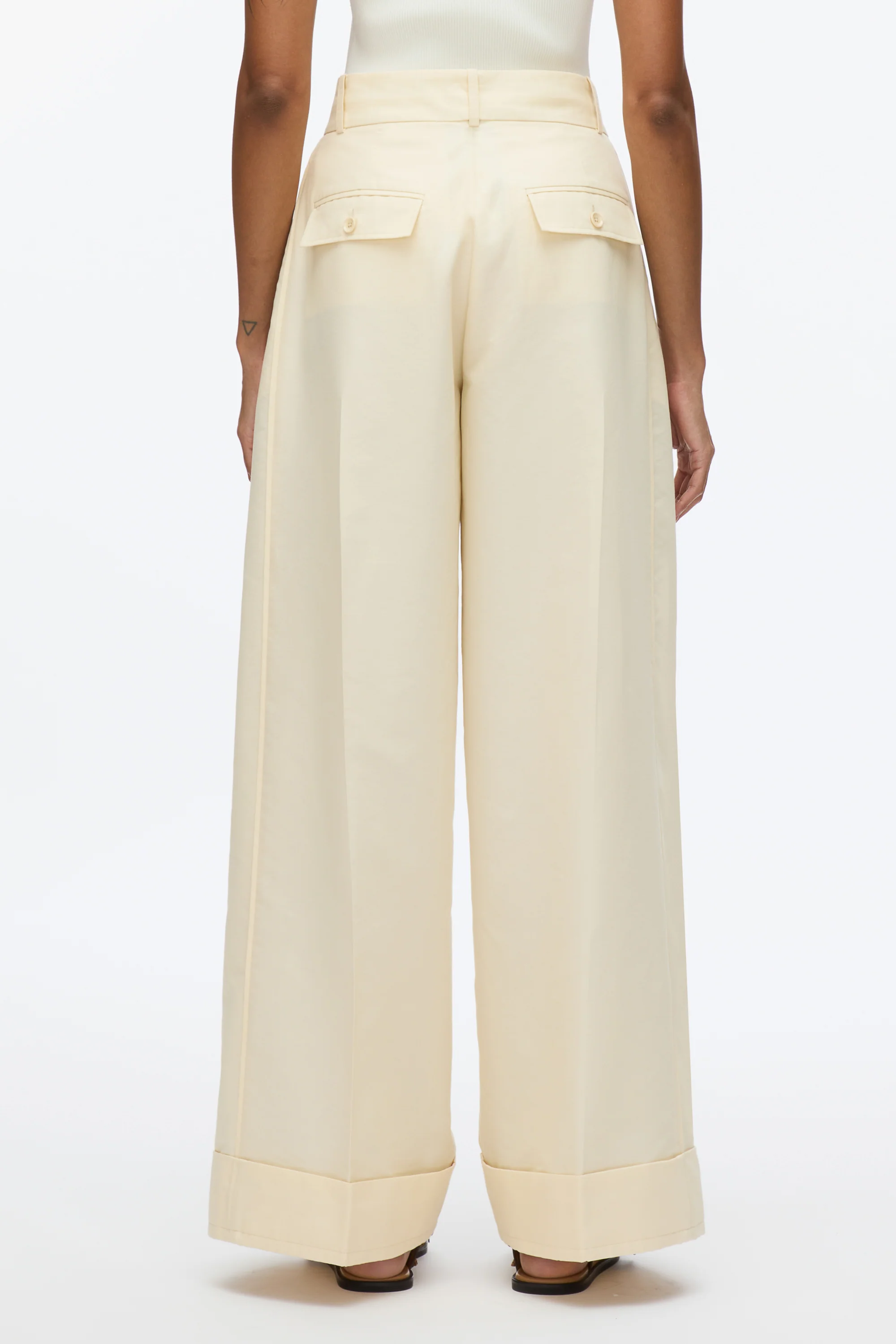 Pleated Wide Leg Trouser - Image 9