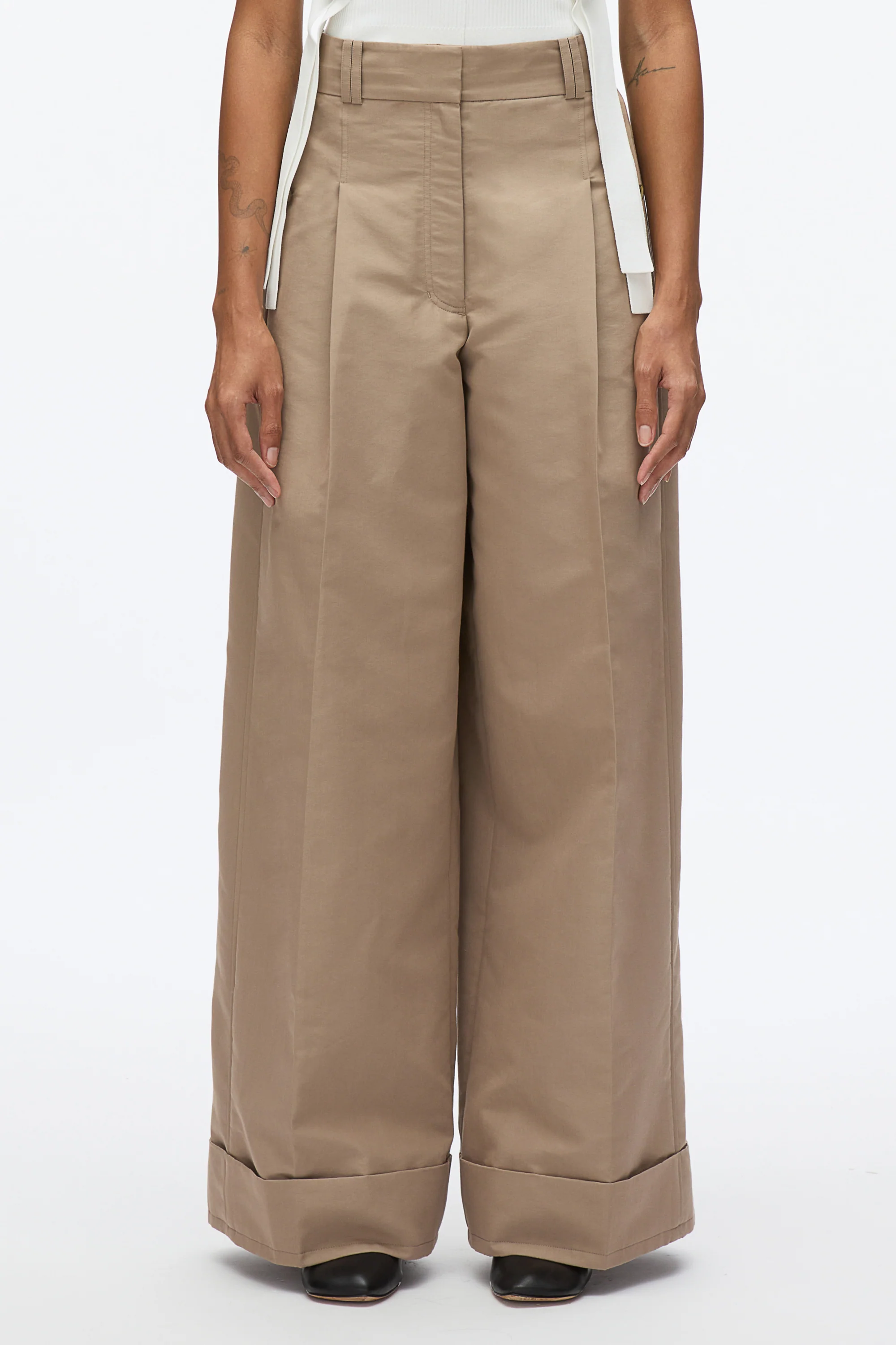 Pleated Wide Leg Trouser - Image 3