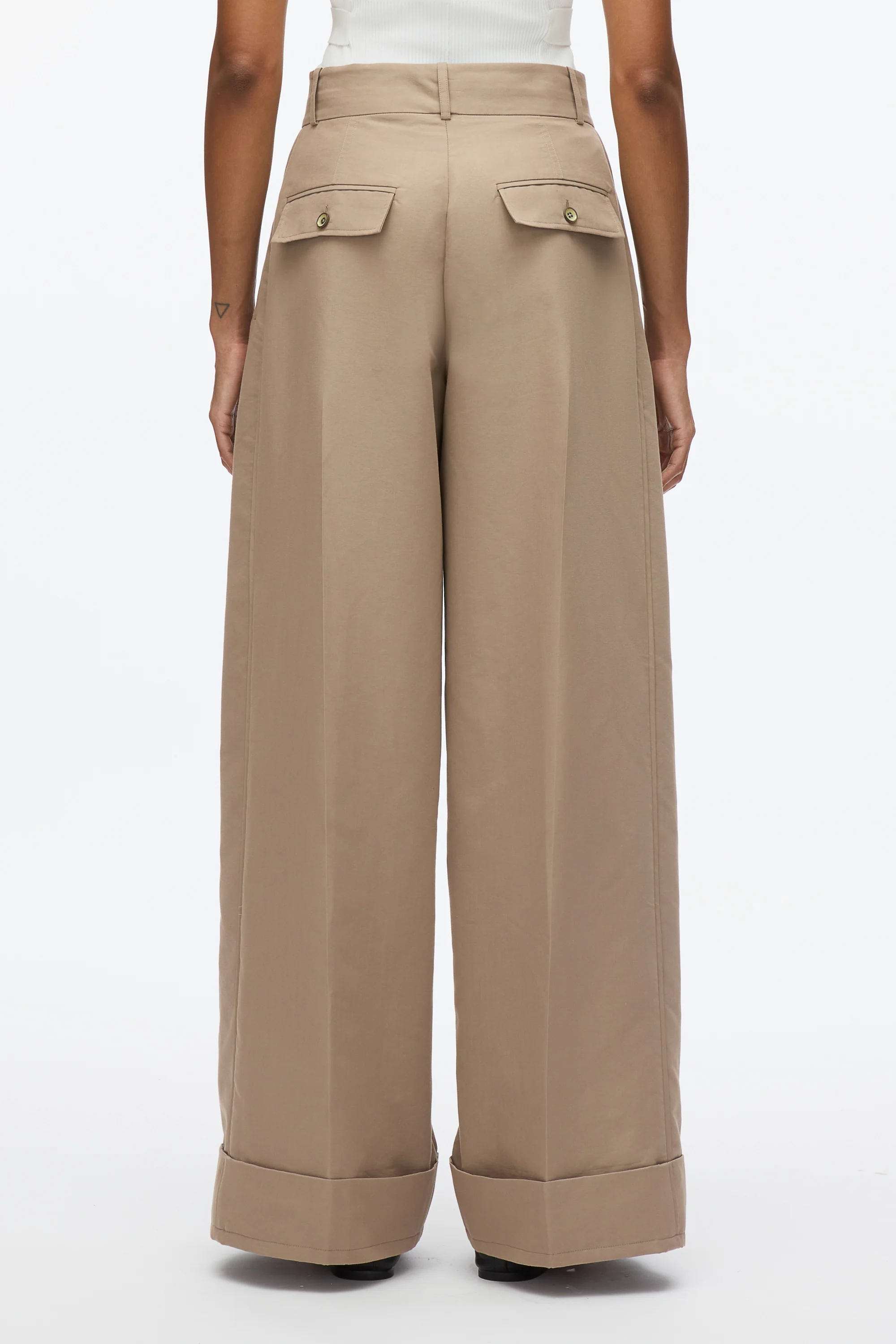 Pleated Wide Leg Trouser - Image 4